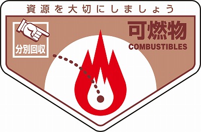 一般廃棄物分別標ステッカー　078201　分別-201