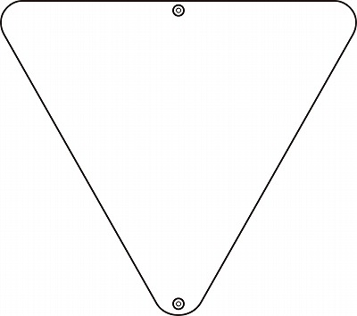 道路標識(上下穴タイプ・無反射)  133021　道路80-A