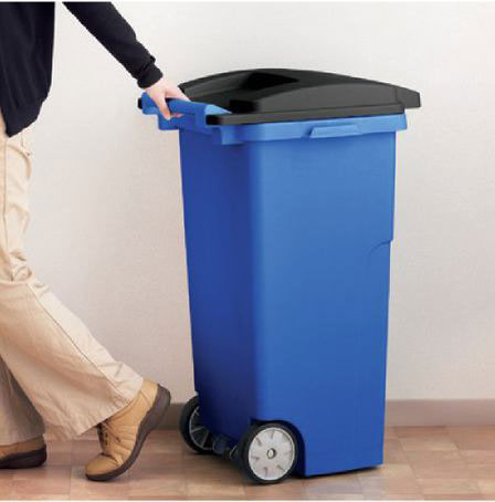 キャスターペール　青　90L  146120　キャスターペール90BL