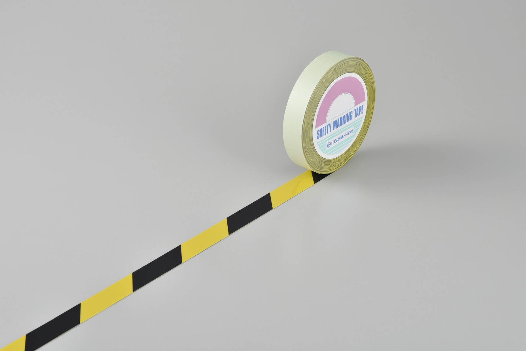 ガードテープ 黄 100mm幅 20m GT−102Y テープ 日本製 （ フロアテープ 屋内 安全 区域 標示 粘着テープ 区画整理 線引き ライン引き ） - 3