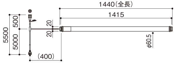 直管形LEDシリンダーライト 連結型 40W相当 200V GLN-KL40P2F-T,（仮設照明）,の通販  詳細情報,電設資材・電線・ケーブル・安全用品 ネット通販 Watanabe 電設資材 電線 ケーブル ネット 通販 Watanabe