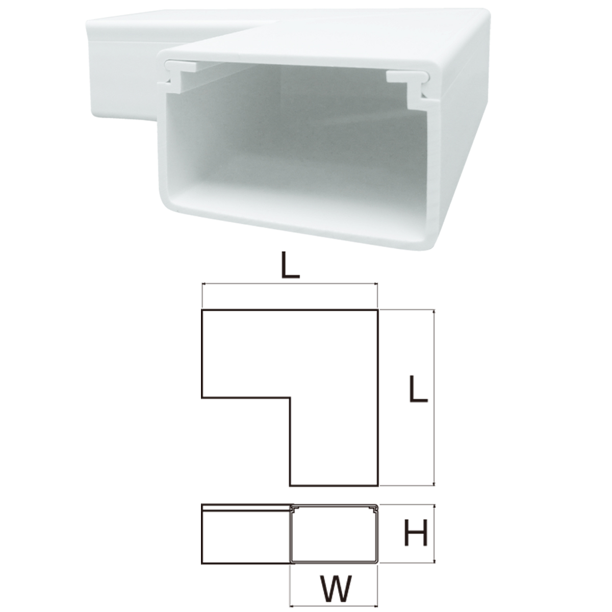 JAPPY Ｎダクト（横曲り） Ｃ－４３－ＳＤＳ－Ｗ－ＪＰ