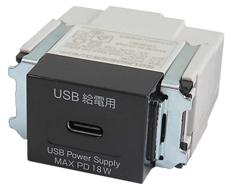 JAPPY 埋込ＵＳＢ給電用コンセント ＵＳＢ－Ｒ３７０６ＢＫ－ＪＰ