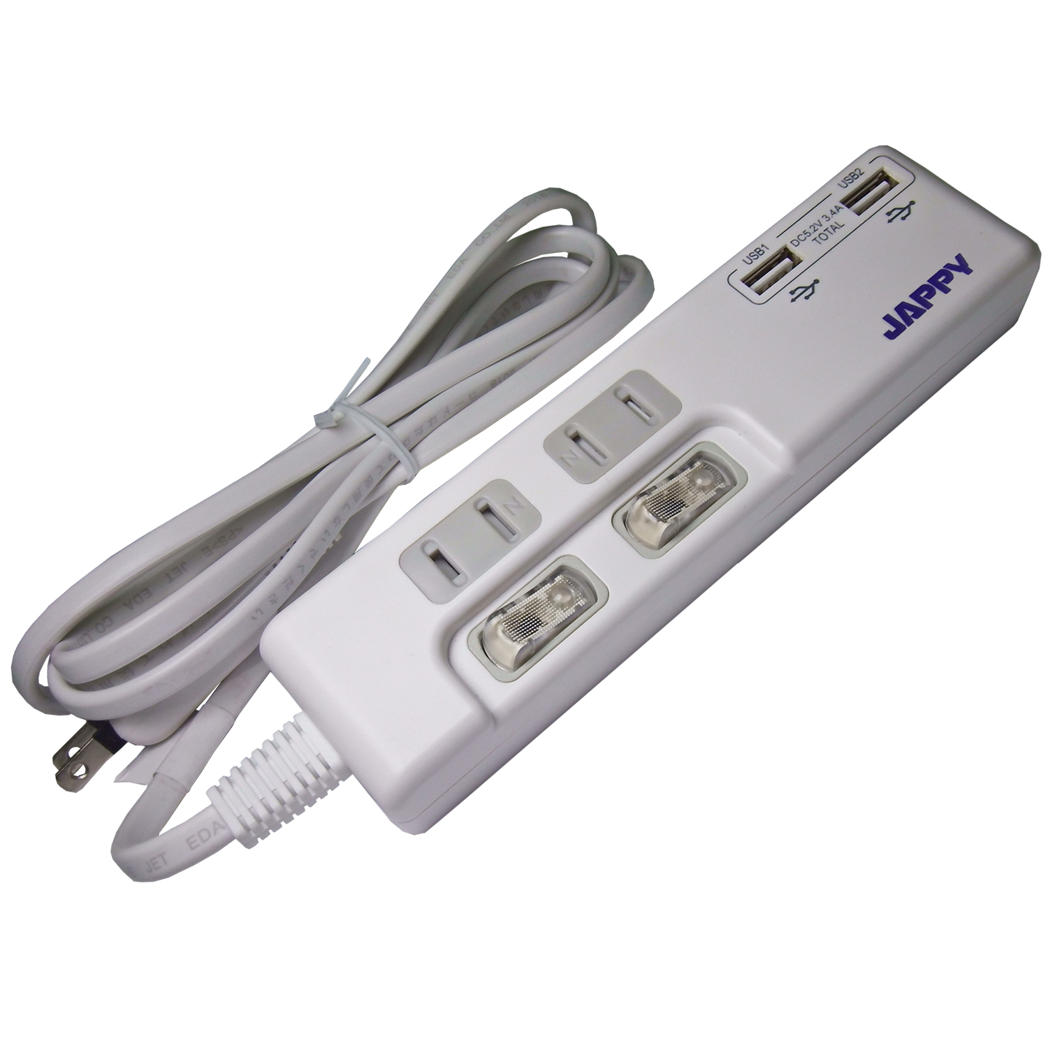 JAPPY ＵＳＢ充電ポート付タップ ＪＵＴ－２２２Ｓ