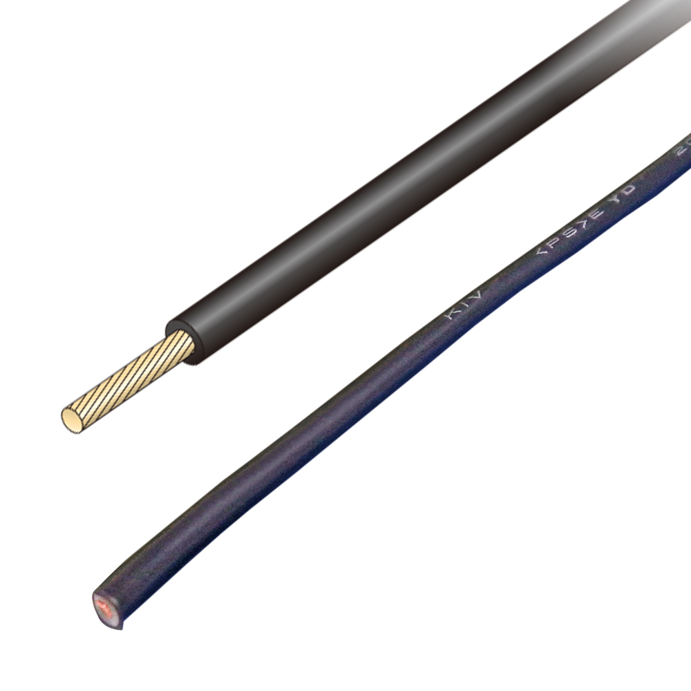 JAPPY 電気機器用ビニル絶縁電線 ＫＩＶ　０．７５ＳＱ－ＪＰ　黒