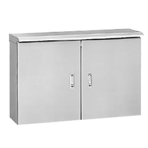 OR30-129-2　屋外用制御盤キャビネット（水切構造、防塵・防水パッキン付）鉄製基盤付